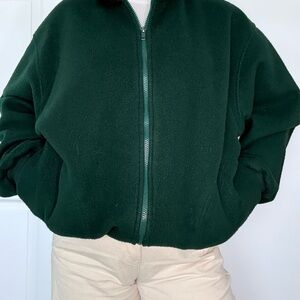 Deep Green Plush Fleece Jacket - XL